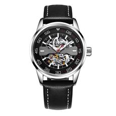 OCHSTIN 62002A Orologio da uomo meccanico cavo serie Master (argento-nero)