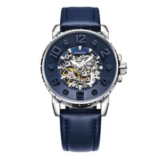 OCHSTIN 62004A Orologio da uomo meccanico cavo serie Master (argento-blu)