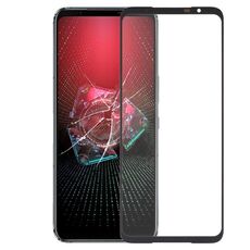 Per Asus ROG Phone 5 Pro ZS673KS Schermo frontale Lente esterna in vetro con adesivo OCA otticamente trasparente (nero)