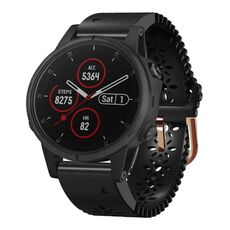 Per Garmin Fenix 5S Plus 20mm Cinturino in silicone da donna con punzone in pizzo (nero)