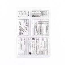 5 PCS Vintage Botanical Arrangement Handbook Timbro in silicone trasparente (figure da tavolo)