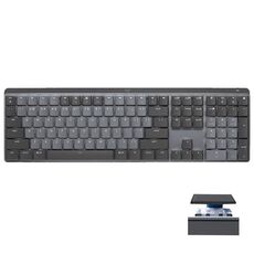 Logitech MX Tastiera meccanica wireless Bluetooth Dual Mode con ricevitore USB Logi Bolt (asse verde)