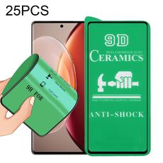 Per vivo X90 / X90 Pro / X90 Pro + 25 pezzi 9D Pellicola in ceramica a colla intera a schermo intero
