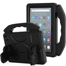 Per Amazon Kindle Fire 7 2022 Custodia per tablet antiurto in EVA con staffa per il pollice (nero)