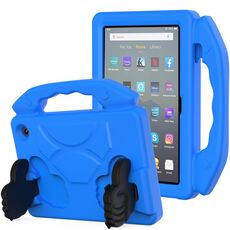 Per Amazon Kindle Fire 7 2022 Custodia per tablet antiurto in EVA con staffa per il pollice (blu)