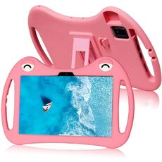 Per TCL Tab 10s 5G Custodia protettiva antiurto in silicone per tablet con supporto e slot per penna (rosa)