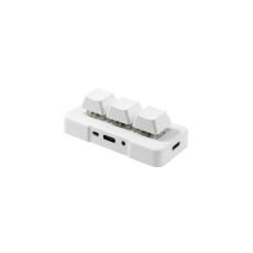 MK321BT Bluetooth 5.1 3 tasti Tasti personalizzati Gioco Office PS Clip Tastiera di programmazione macro (bianca)