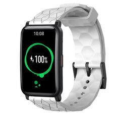For Honor Watch ES 20mm Cinturino per orologio in silicone tinta unita con motivo a calcio (bianco)