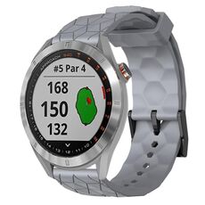 Per Garmin Approach S40 20mm Cinturino per orologio in silicone tinta unita con motivo a calcio (grigio)