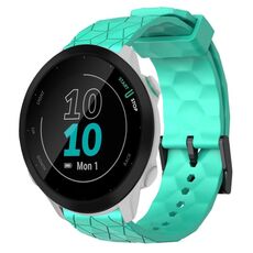 Cinturino in silicone a tinta unita per Garmin Forerunner 55 20 mm (verde acqua)