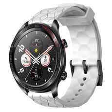 For Honor Watch Dream 22mm Cinturino per orologio in silicone tinta unita con motivo a calcio (bianco)