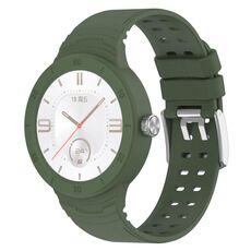 Cinturino integrato traspirante in silicone per Huawei Watch GT Cyber (verde scuro)