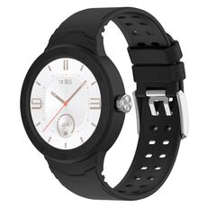 Per Huawei Watch GT Cyber cinturino integrato traspirante in silicone (nero)