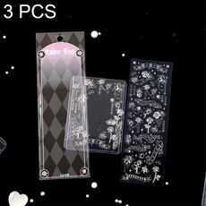 3 PCS Laser Stereo Adesivi fai-da-te Set Manuale Materiale decorativo Adesivi (Lace Rose)