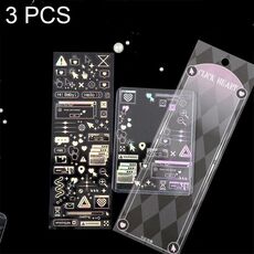 3 PCS Laser Stereo Adesivi fai-da-te Set di adesivi per materiali decorativi per manuali (Fai clic su Amore)