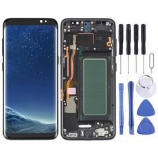 Schermo LCD OLED per Samsung Galaxy S8 SM-G950 Digitizer Assemblaggio completo con cornice