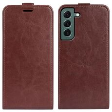 Per Samsung Galaxy S23 + 5G R64 Custodia per telefono in pelle con vibrazione verticale Texture (marrone)