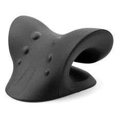 Collo Spalla Barella Relaxer Cervicale Chiropratica Dispositivo di Trazione Cuscino (Nero)