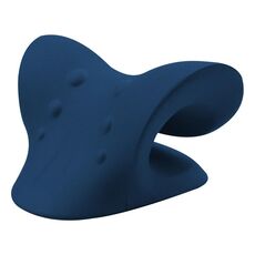 Collo Spalla Barella Relaxer Cervicale Chiropratica Trazione Dispositivo Cuscino (Blu Scuro)