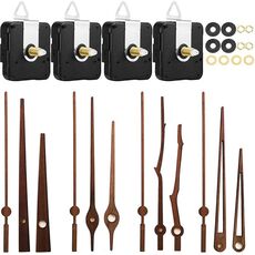 Kit di riparazione del quadrante dell'orologio al quarzo Parti dell'orologio da parete fai-da-te, specifiche: 4 movimenti + 4 set di aghi