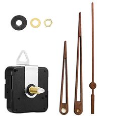 Kit di riparazione del quadrante dell'orologio al quarzo Parti dell'orologio da parete fai-da-te, specifiche: movimento + ago di legno S04