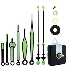 Lunghezza albero 18,5 mm Orologio al quarzo Movimento silenzioso + Lancette luminose Kit fai da te, Specifiche: Movimento + 3 set di aghi
