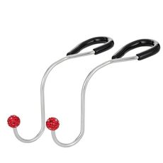 Ganci multifunzionali per seggiolino auto con intarsio a diamante (rosso)