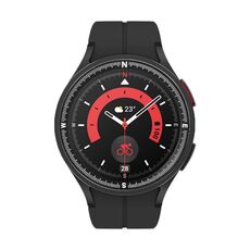 Per Samsung Galaxy Watch 5 Pro Lunetta per orologio in metallo con scala della bussola (nera)