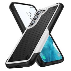 Per Samsung Galaxy S22 5G PC + Custodia protettiva antiurto in TPU (bianco + nero)