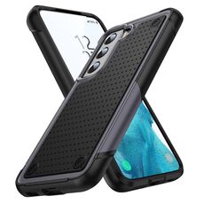 Per Samsung Galaxy S22 5G PC + Custodia protettiva antiurto in TPU (grigio + nero)