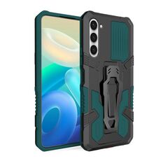 Per Samsung Galaxy S23+ 5G Armor Warrior Custodia antiurto per PC + TPU (verde militare)