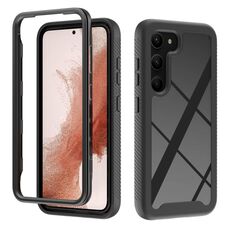 Per Samsung Galaxy S23 + 5G Custodia protettiva per telefono in TPU + PC trasparente integrata a due strati (nero)