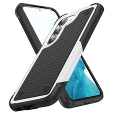 Per Samsung Galaxy S23 + 5G PC + Custodia protettiva antiurto per telefono in TPU (bianco + nero)