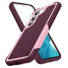 Per Samsung Galaxy S23+ 5G PC + Custodia protettiva antiurto in TPU (rosa + rosso scuro)