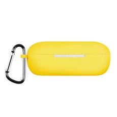 Custodia in silicone per auricolari Bluetooth di colore puro per Huawei FreeBuds SE con gancio (giallo)