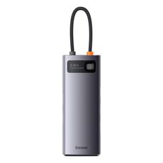 Baseus StarJoy Adattatore HUB multifunzionale da 10 Gbps a 8 porte USB-C / Type-C (grigio)