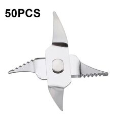 50 PCS CA-5408 Spremiagrumi portatile a 4 foglie con denti verticali Lama di miscelazione in acciaio inossidabile
