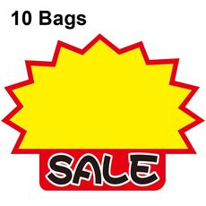 WM-302 10 sacchetti 9x7 cm Adesivo esplosione Etichetta prezzo prodotto Etichetta prezzo supermercato