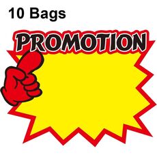 WM-307 10 sacchetti 9x7cm Adesivo esplosione Etichetta prezzo prodotto Etichetta prezzo supermercato