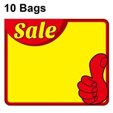 WM-313 10 sacchetti 9x7cm Adesivo esplosione Etichetta prezzo prodotto Etichetta prezzo supermercato