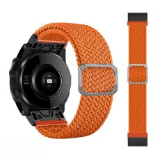 Per Garmin Fenix 7X Cinturino elastico intrecciato in nylon regolabile (arancione)