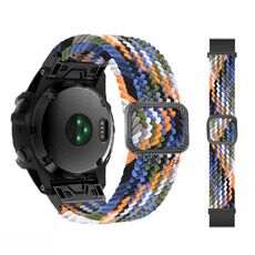 Per Garmin Fenix 7 cinturino elastico intrecciato in nylon regolabile (denim colorato)