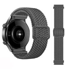 Per Garmin Fenix 7 cinturino elastico intrecciato in nylon regolabile (grigio)