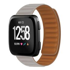 Per Fitbit Versa 4/3 / Sense 2 Cinturino magnetico in silicone da 20 mm (cachi)