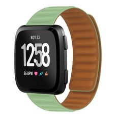 Per Fitbit Versa 4/3 / Sense 2 Cinturino magnetico in silicone da 20 mm (fiore di pino verde)