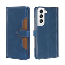 Per Samsung Galaxy S23 5G Skin Feel Custodia in pelle con fibbia magnetica (blu)