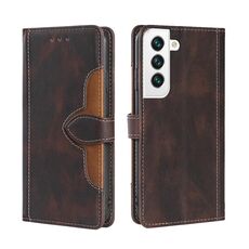 Per Samsung Galaxy S23+ 5G Skin Feel Custodia in pelle con fibbia magnetica (marrone)
