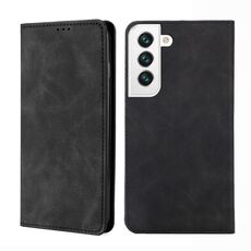 Per Samsung Galaxy S23 5G Skin Feel Custodia magnetica orizzontale in pelle a conchiglia (nera)