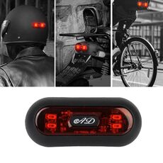 Spia luminosa per casco da moto Fanale posteriore impermeabile ricaricabile USB, specifica: 4 perline