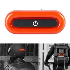 Helmet Blaster Warning Light Bicycle LED Fanale posteriore ricaricabile (nero)